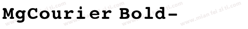 MgCourier Bold字体转换
